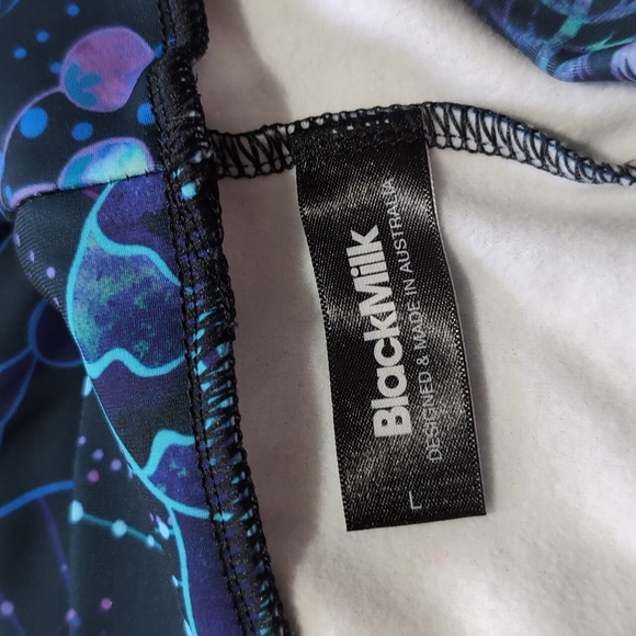 Blackmilk Floral Coral Blue Rainbow Ocean Cuffed Pants Size Large - Picture 8 of 13